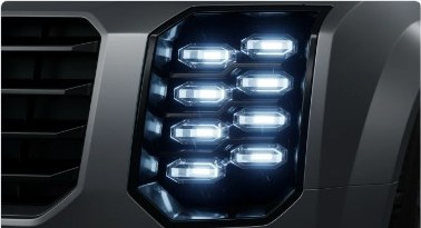 Stacked LED headlights
